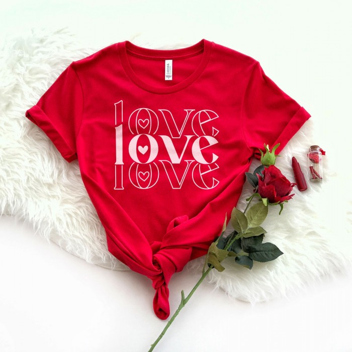 Love Valentine s Day Shirt, Love All Day Every Day Shirt, Couple Matching