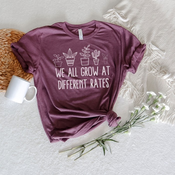 We All Grow At Different Rates, Kindergarten Shirt, Elementary Shirt