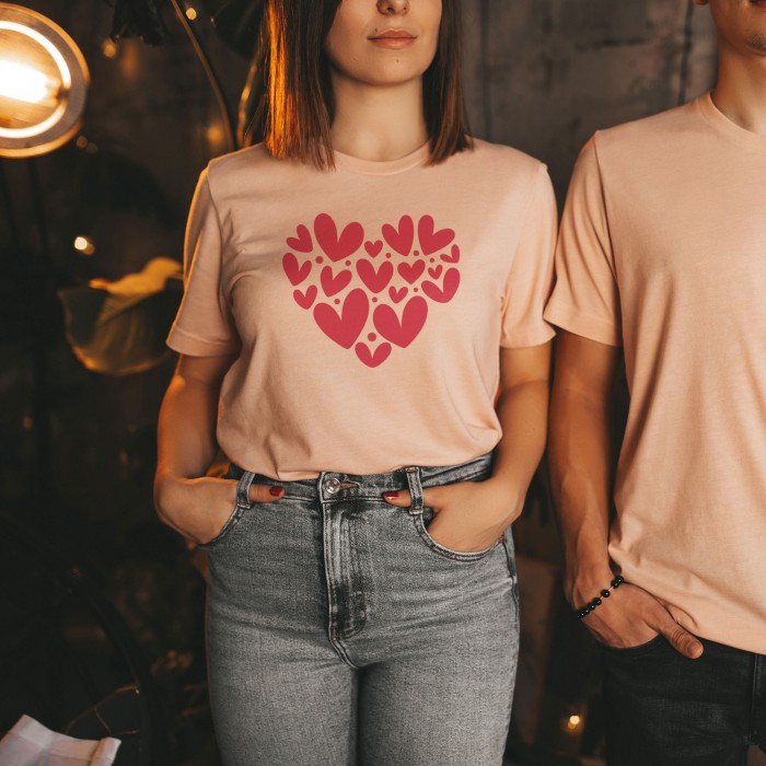 Matching Valentines Tees, Group Valentine Cute Heart Shirts