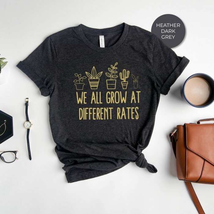 We All Grow At Different Rates, Kindergarten Shirt, Elementary Shirt