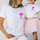 Custom  Shirt,  Personalized Mom And Girl Matching Shirt, Birthday Gift, Baby Shower Shirt, Party T-Shirt, Custom Name Shirt, Pink Shirt