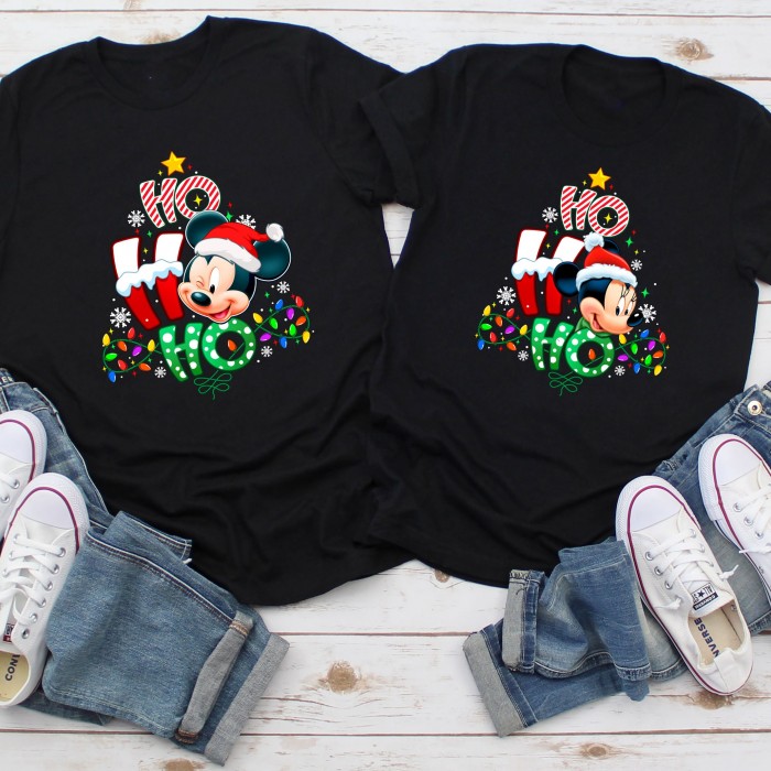 Disney Christmas Ho Ho Ho Shirt, Mickey Shirt, Disney Trip Christmas Shirt, Mickey And Friends Xmas Tee, Disneyland Vacation Trip Gift