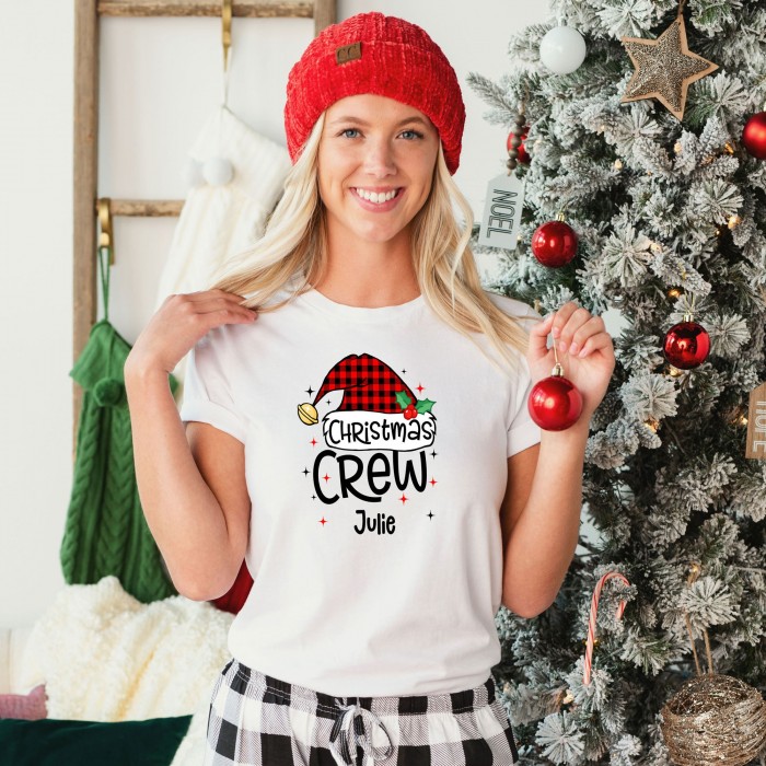 Custom Christmas Crew Shirt, Personalized Family Matching Christmas Shirt, Winter Holidays Shirts, Christmas Gift Tee