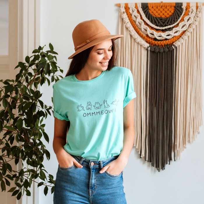 Funny Meditation Cat Shirt, Yoga Shirt, Cute Cat Shirt, Meditation Shirt