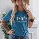 Leopard Print Teacher Shirts, Teach Love Inspire Shirt