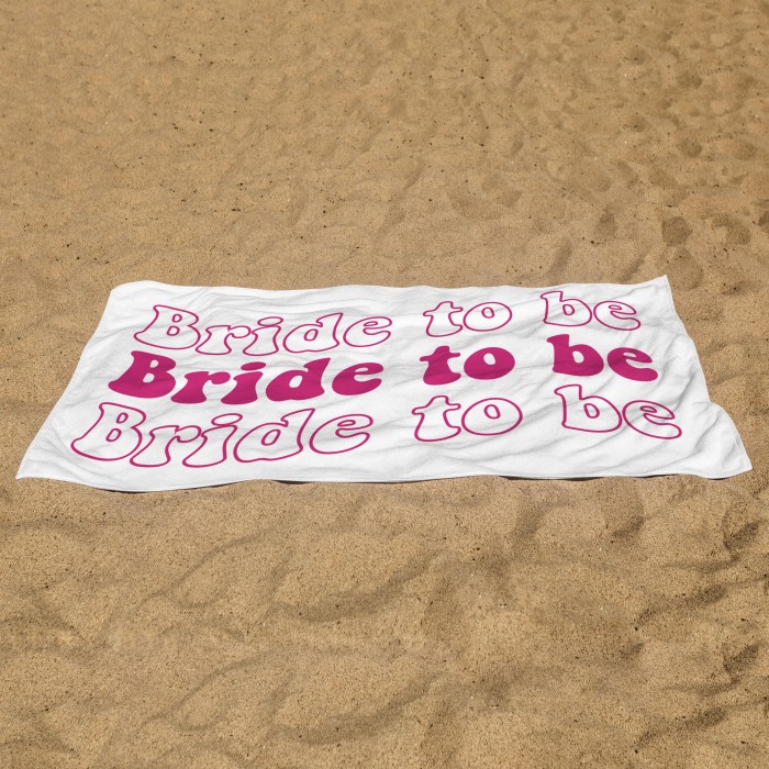 Retro Style Bachelorette Party Beach Towels, Bridesmaid Towel, Maid of Honor Towel, Bridal Shower Gift, Bachelorette Party Favors