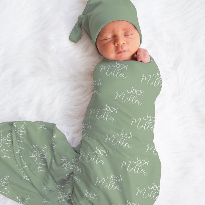 Personalized Baby Name Swaddle, Custom Baby Gift, Baby Shower Gift