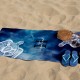 Tie Dye Style Custom Name Beach Towel, Personalized  Mandala Turtle Design Pool Towel, Birthday Gift, Bohemian Style, Bachelorette Party
