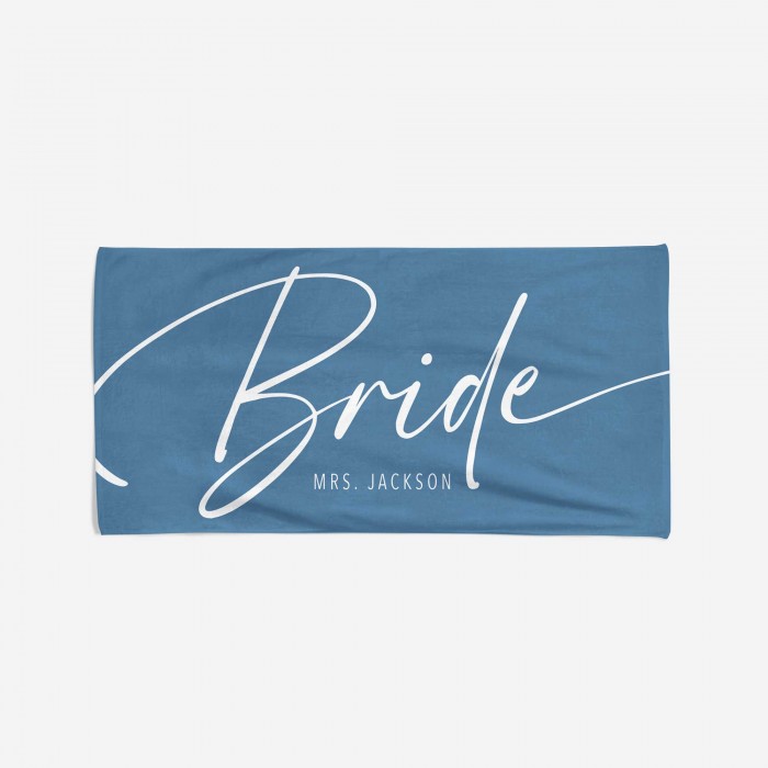 Personalized Mrs. Name Beach Towel, Bride Custom Beach Towel, Personalized Beach Towel, Honeymoon/Bachelorette Trip, Bridal Shower Gift
