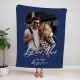 Custom Photo and Name Blanket, Valentine s Day Gift, Christmas Gift, Wedding Anniversary Gift, Gift For Mom, Gift For Dad