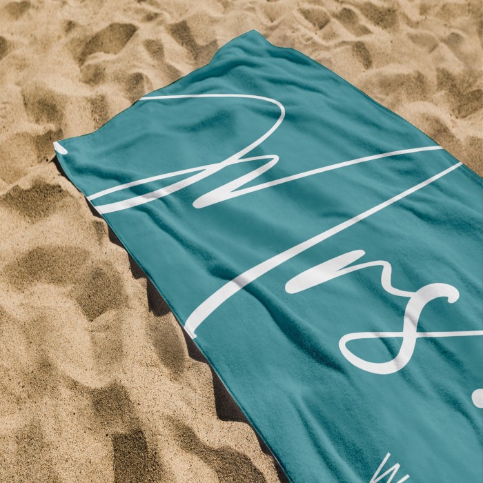 Personalized Mr. and Mrs. Bath Towels, Custom  Beach Towel, Newlywed Gift, Groom Gift, Honeymoon, Bachelorette Trip, Bridal Shower Gift