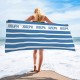 Personalized Brand Beach Towels For AIRBNB and VBRO, Vertical Lines Printed Pool Towel for Hotels, Personalized Bath Towel, Honeymoon Gift