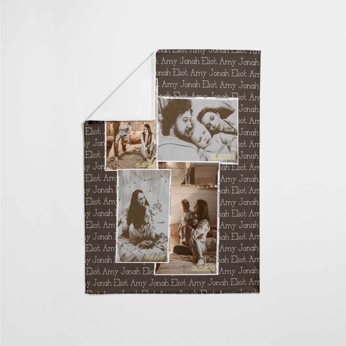 Custom Valentine s Day Gift, Personalized Photo and Names Blanket, Christmas Gift, Gift For Mom, Gift For Dad, Christmas Gift, Grandma Gift