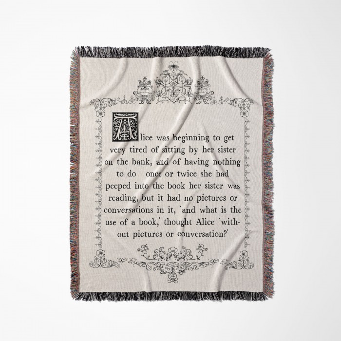 Personalized Book Page Woven Blanket, Cottage Core Fringed Quilt, Christmas Gift For Book Lovers, Favorite Quote Gift, Bookworm Present
