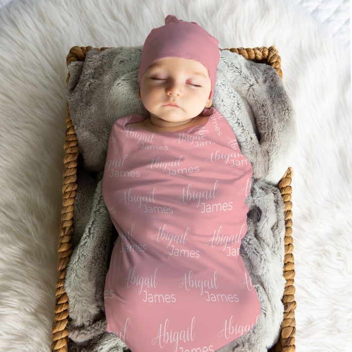 Personalized Baby Name Swaddle, Custom Baby Gift, Baby Shower Gift