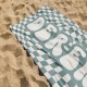 Retro Checkered Beach Towel, Personalized Bath Towel, Birthday Vacation Gift, Bachelorette Party Favors, Kids Towels, Custom Gifts
