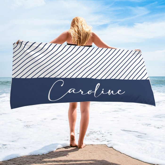 Personalized Name Pool Bath Towel, Colorful Personalized Beach Towel, Bride and Bridesmaid Beach Towel, Present For Her