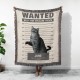 Custom Wanted Pet Woven Blanket, Dog/Cat Lover Gift, Present For Dog Moms, Dog Dads, Western Style Wanted Poster Tapestry