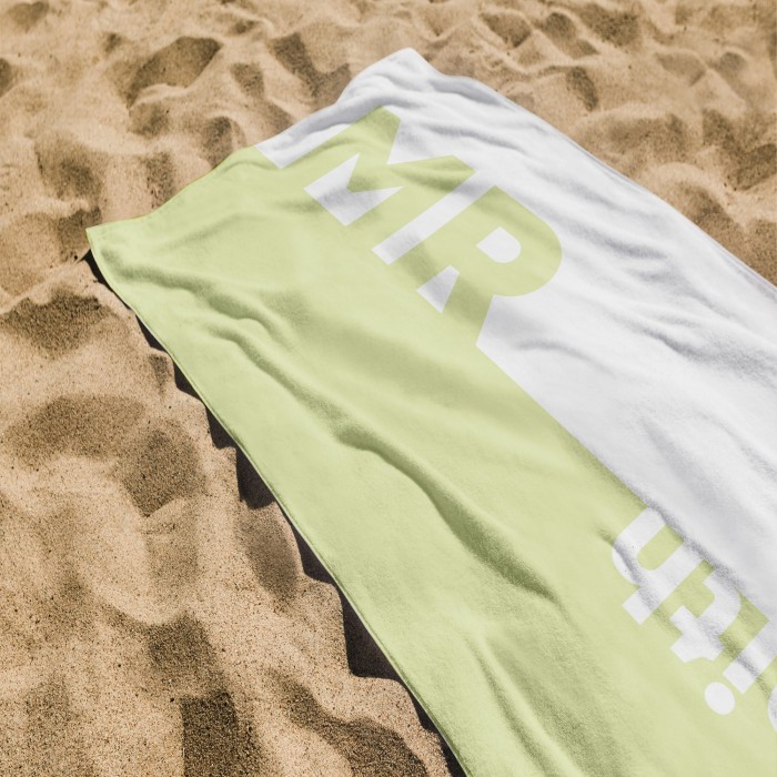 Custom Mr. and Mrs. Beach Towels, Personalized Bridal Shower Gift, Newlywed Gifts, Honeymoon Vacation Gift, Gift For Bride and Groom