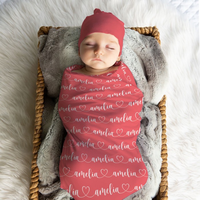 Personalized Baby Name Swaddle, Baby Gift, Baby Shower Gift
