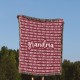 Personalized Grandparent Woven Blanket, Custom Christmas Gift For Mom/Dad, Grandchildren Name Tapestry, Keepsake Quilt Blanket Present