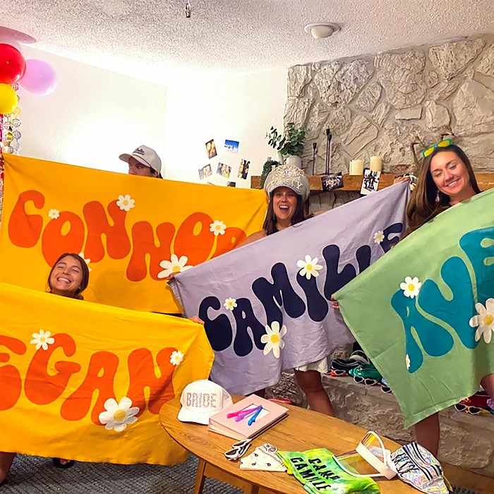 Personalized  Groovy 70 s Design, Retro Style Custom Name Beach Towel, Hippie Vintage Flowers, Personalized Pool Towel, Vacation Birthday Gift