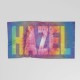Multi-color Tie Dye Pattern Custom Name Beach Towel, Personalized Colorful Bath Towels, Rainbow Pattern Pool Towel, Birthday Vacation Gift