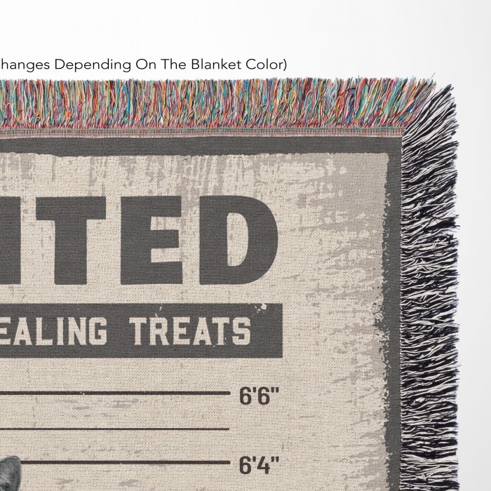 Custom Wanted Pet Woven Blanket, Dog/Cat Lover Gift, Present For Dog Moms, Dog Dads, Western Style Wanted Poster Tapestry