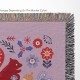 Personalized Christmas Folk Pattern Woven Tapestry, Scandinavian Art Blanket, Norwegian Swedish Sofa Throw, Woodland Animals, Christmas Gift