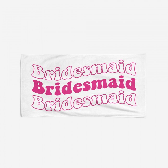Retro Style Bachelorette Party Beach Towels, Bridesmaid Towel, Maid of Honor Towel, Bridal Shower Gift, Bachelorette Party Favors