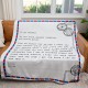 Personalized Letter Blanket, Handwritten Style Couch Throw, Gift For Grandma/Grandpa, Christmas Present, Custom Message Gifts, Mothers Day