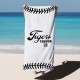 Custom Baseball Team Towel, Sports Personalized Beach Towel, Personalized Bath Towel, Number And Name Pool Towel