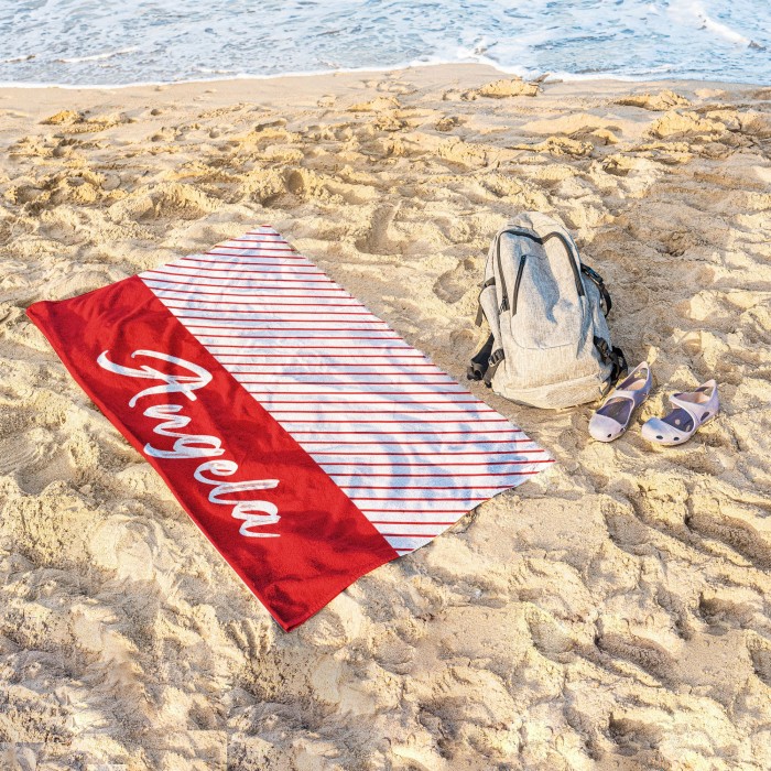 Personalized Name Pool Bath Towel, Colorful Personalized Beach Towel, Bride and Bridesmaid Beach Towel, Present For Her