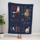Custom Name Blanket With Woodland Animals, Personalizable Couch Throw, Winter Animals Nursery Decor, Baby Blanket, Christmas Gift