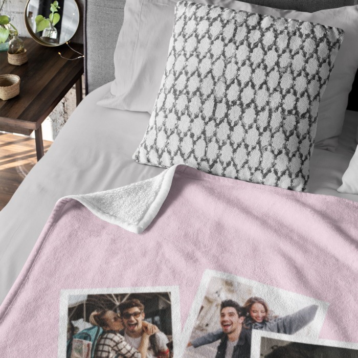 Personalized Wedding Gift, Valentine s Day Gift, Polaroid Couple Photos, Custom Photo Blanket, Couples Gift, Gift For Him, Gift For Her