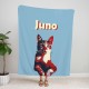 Custom Pop Art Blanket Using Pet Photo + Name, Personalized Pet Gift, Gift For Dog Lovers, Dog Dad Gift, Cat Face Blanket, Cat Mom Gift