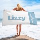 Custom Name and Text Beach Towel with Retro Font, Personalized Summer Camp Towels, Bachelorette Party Gift, Lake Beach House Towels