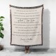 Custom Song Lyric Woven Tapestry, Personalized Anniversary Gift, Christmas Present For Couples, Keepsake Blanket, Gift For Mom/Dad