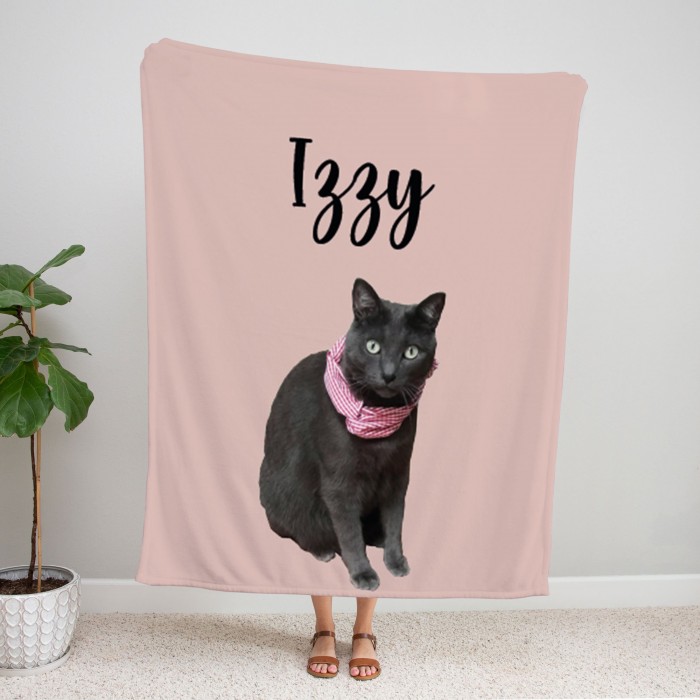 Custom Pet Photo Name Blanket, Dog/Cat Personalized Blanket, Pet Memorial Blanket, Custom Pet Photo Name Blanket, Pet Memorial Gift