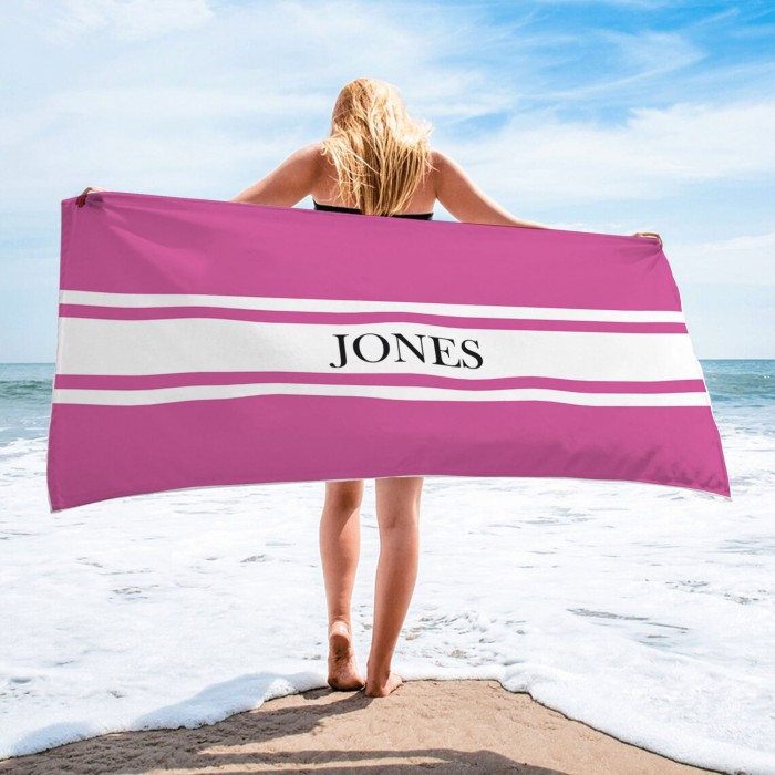 Customized Bride and Bridesmaid Pool Towel, Personalized Bath Towel, Name Beach Towel, Custom Name Pool Towel, Bachelorette Bride Towel