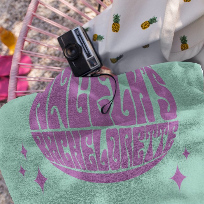 Custom Last Disco Bachelorette Party Towel, Bridesmaid Gift, Bachelorette Part Favors, Bridal Shower Gift, Pool Party Towel, Custom Beach Towel