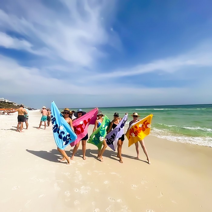 Personalized  Groovy 70 s Design, Retro Style Custom Name Beach Towel, Hippie Vintage Flowers, Personalized Pool Towel, Vacation Birthday Gift