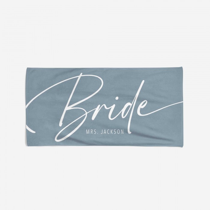 Personalized Mrs. Name Beach Towel, Bride Custom Beach Towel, Personalized Beach Towel, Honeymoon/Bachelorette Trip, Bridal Shower Gift
