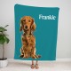 Oil Paint Pet Photo Blanket, Gift For Dog Lovers, Pet Memorial Gifts, Personalized Gift, Pet Photo and Name Blanket, Dog/Cat Blanket Gift