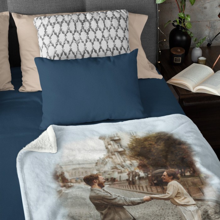 Custom Photo and Name Blanket, Valentine s Day Gift, Christmas Gift, Wedding Anniversary Gift, Gift For Mom, Gift For Dad