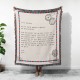 Customized Letter Woven Blanket, Personalized Handwritten Style Fringed Quilt, Christmas Gift For Mom/Dad, Grandma Keepsake Gift, Love Letter