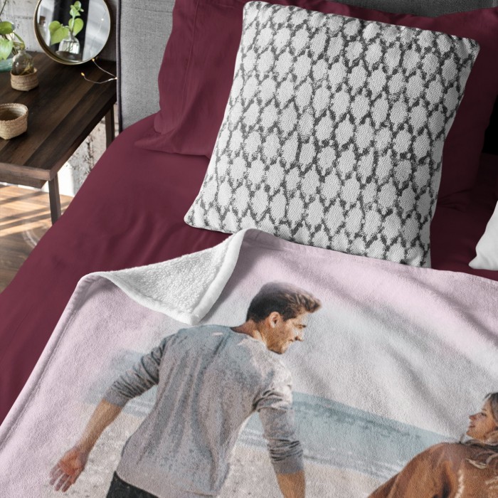 Custom Photo and Name Blanket, Valentine s Day Gift, Christmas Gift, Wedding Anniversary Gift, Gift For Mom, Gift For Dad