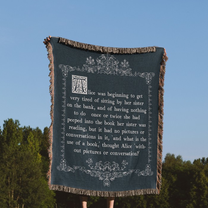Personalized Book Page Woven Blanket, Cottage Core Fringed Quilt, Christmas Gift For Book Lovers, Favorite Quote Gift, Bookworm Present