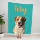 Custom Pet Photo Name Blanket, Dog/Cat Personalized Blanket, Pet Memorial Blanket, Custom Pet Photo Name Blanket, Pet Memorial Gift