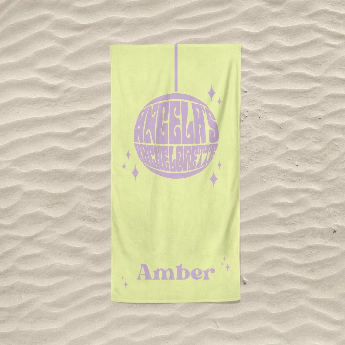 Custom Last Disco Bachelorette Party Towel, Bridesmaid Gift, Bachelorette Part Favors, Bridal Shower Gift, Pool Party Towel, Custom Beach Towel